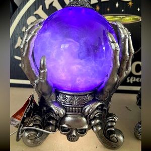 Martha Stewart Purple Crystal Ball LED Light Up Spooky Sound Globe